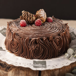 Tarta tronco de navidad